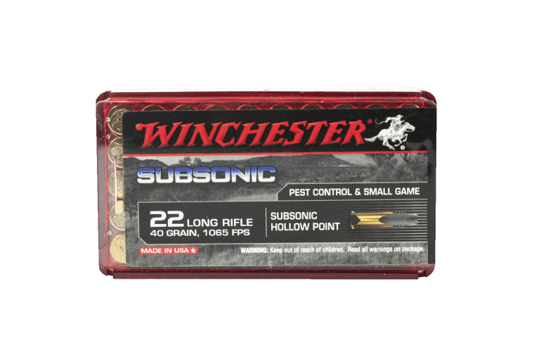 Winchester Subsonic 22LR 40gr 1065FPS HP