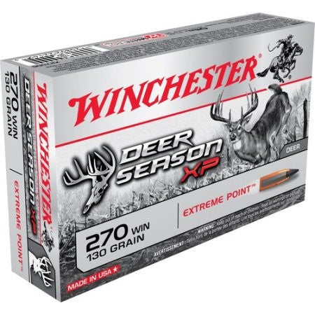 Winchester DEER SEASON XP .270 Winchester 130 Grain Extreme Point Polymer Tip Centerfire Rifle Ammo 20 Rounds X270DS