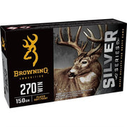 Browning Ammunition Silver Series 270 Winchester Rifle Ammo - 270 Winchester 150gr Plated Soft Point 20/Box