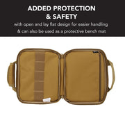 Handgun Pistol Bag Soft Case with 5 Magazine Slots - Tan