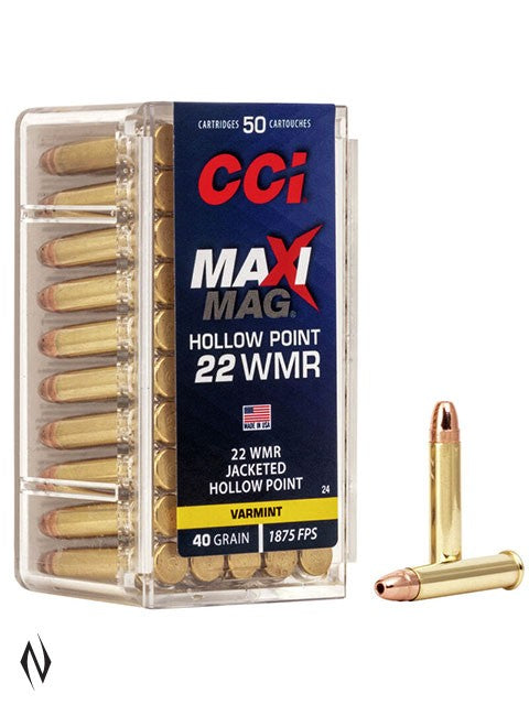 CCI 22WMR MAXI MAG 40GR JHP 1875FPS