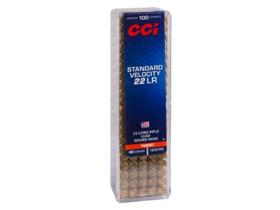 CCI .22 LR Standard Velocity Round Nose, 40gr, 100ct