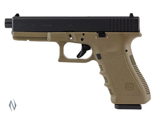 GLOCK 17A 9MM FULL SIZE 10 SHOT OLIVE FRAME 122MM - Apex Firearms and Defence