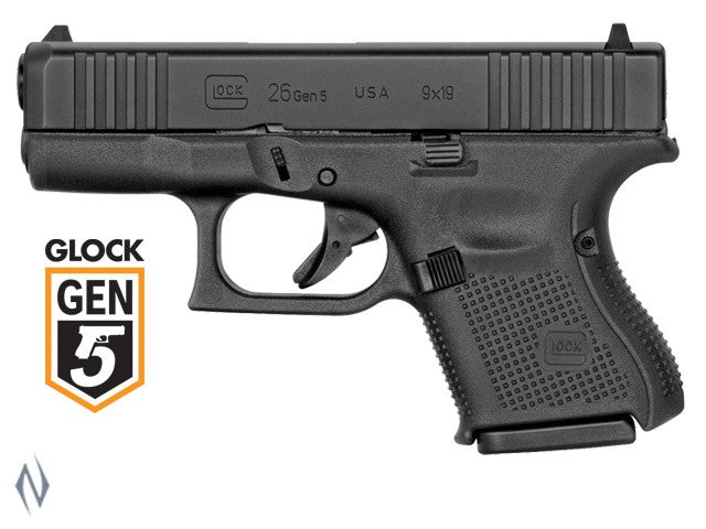 GLOCK 26 9MM SUB COMPACT 10 SHOT GEN5 FS 88MM