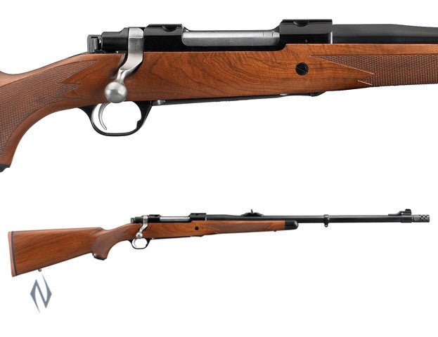 RUGER 77 HAWKEYE AFRICAN BLUED WITH MUZZLE BRAKE 23.