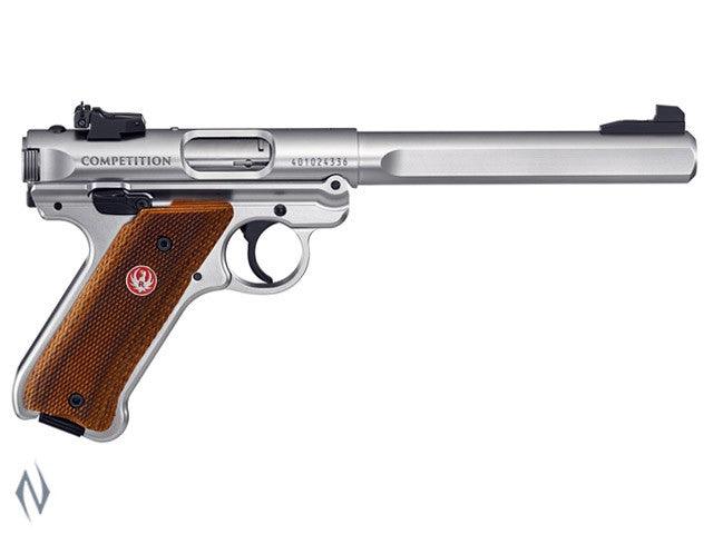 RUGER MKIV 22LR COMPETITION STAINLESS 174MM - Apex Firearms and Defence