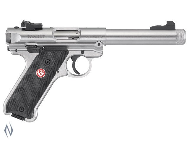 RUGER MKIV 22LR TARGET THREADED STAINLESS 140MM