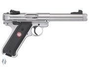 RUGER MKIV 22LR TARGET THREADED STAINLESS 140MM - Apex Firearms and Defence