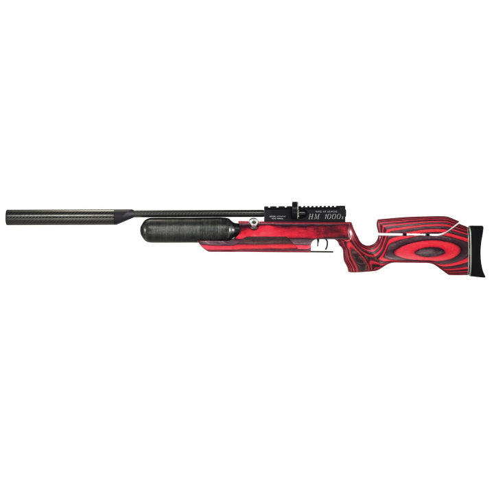 RAW HM1000X .22 cal with Red Laminate Left Hand Action Air Rifle.