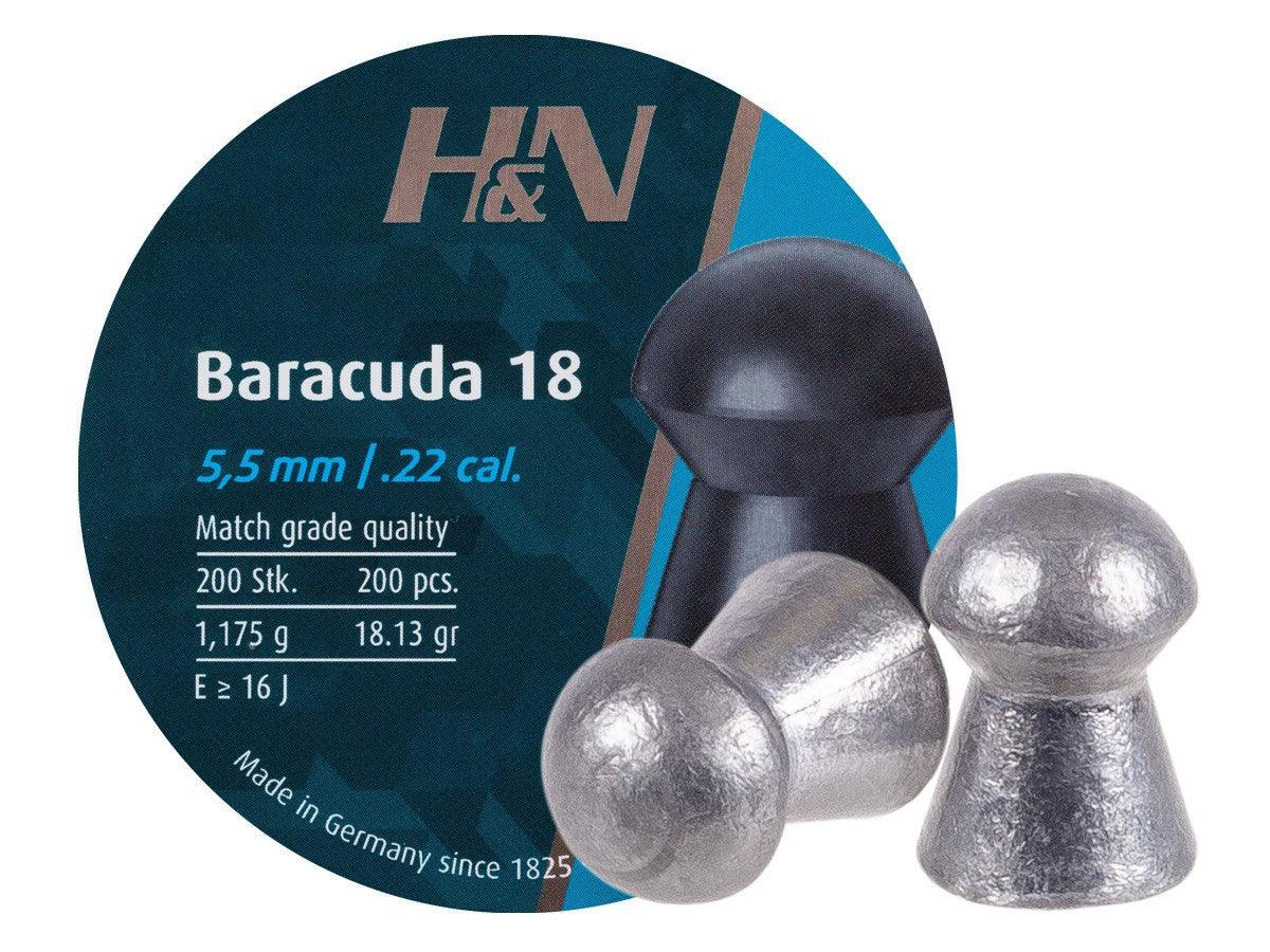 H&N Sport Baracuda 18.22 Caliber 18.13 Grain Air Rifle Pellets .200 Rounds - Apex Firearms and Defence