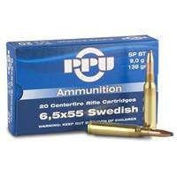 PPU, 6.5x55 Swedish, SPBT, 139 Grain, 20 Rounds