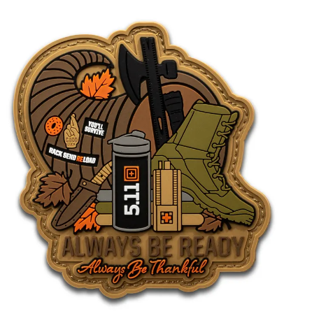 ALWAYS BE THANKFUL PATCH - Style: 92022, Colour: KHAKI, Size: 1 SZ